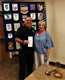 Oscar Lopez, Building & Life Safety Inspector with Kingman Fire Department addressed the Kingman Route 66 Rotary Club on the benefits of QR911